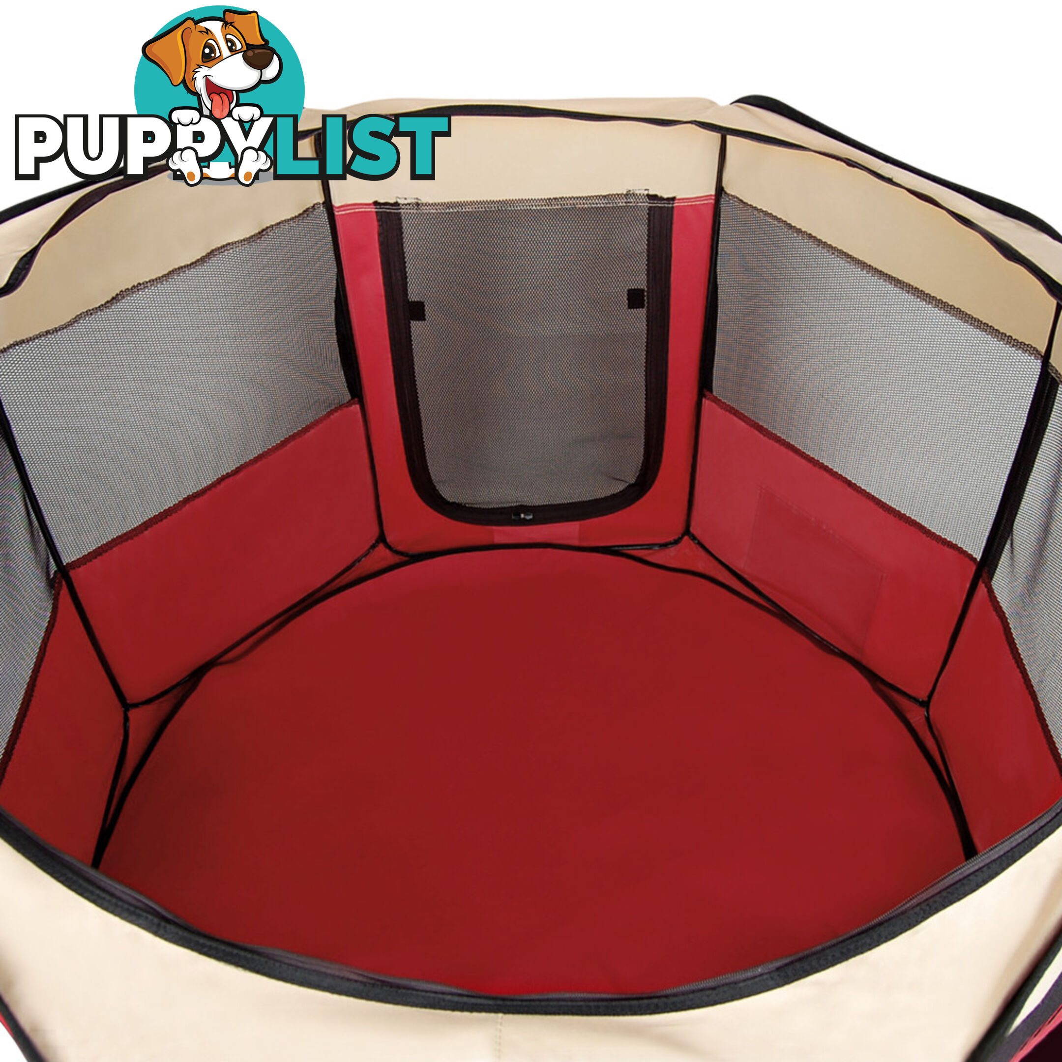 Pet Dog Puppy Cat Exercise Playpen Crate Cage Tent Red