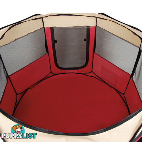 Pet Dog Puppy Cat Exercise Playpen Crate Cage Tent Red