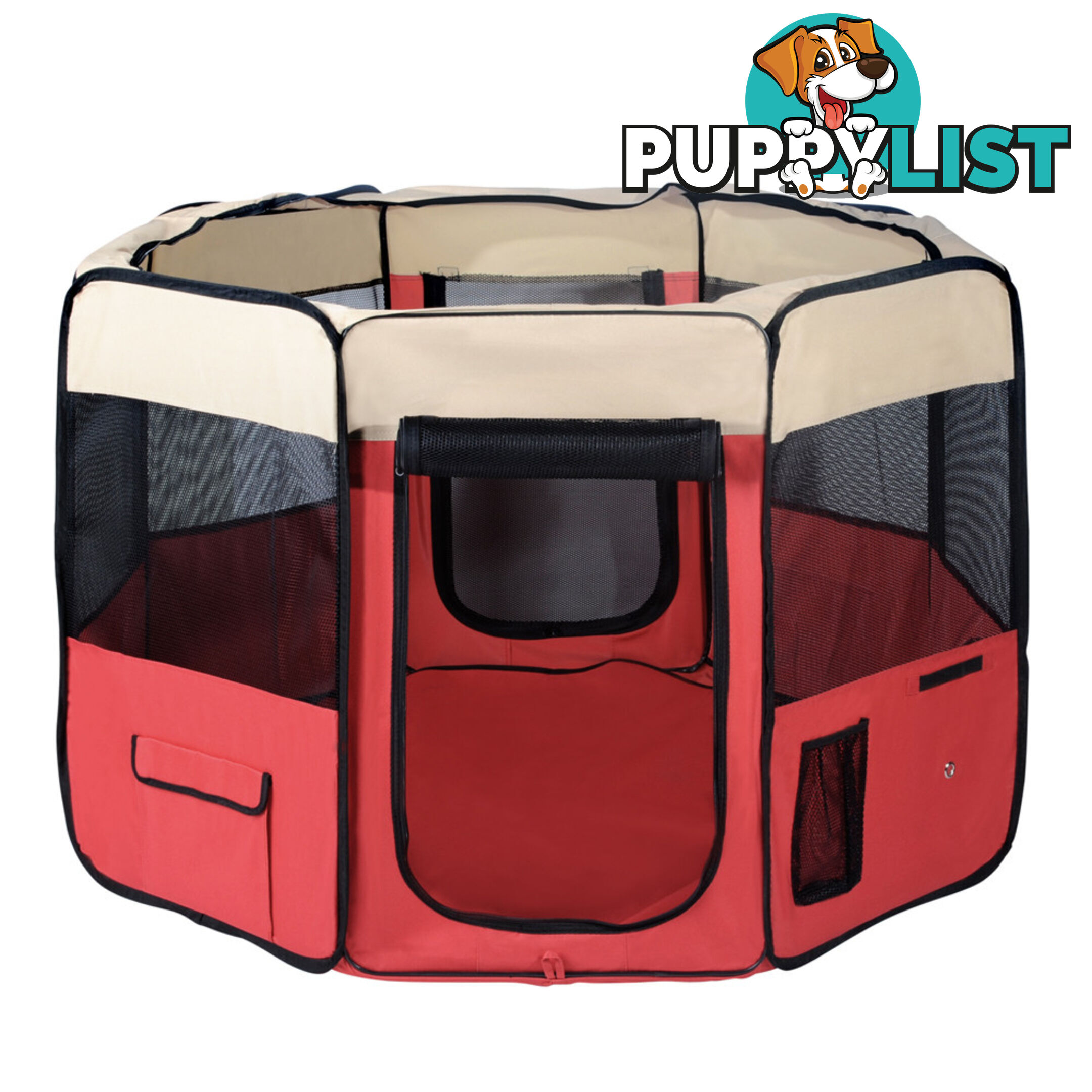 Pet Dog Puppy Cat Exercise Playpen Crate Cage Tent Red