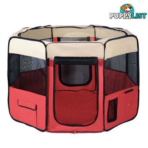 Pet Dog Puppy Cat Exercise Playpen Crate Cage Tent Red