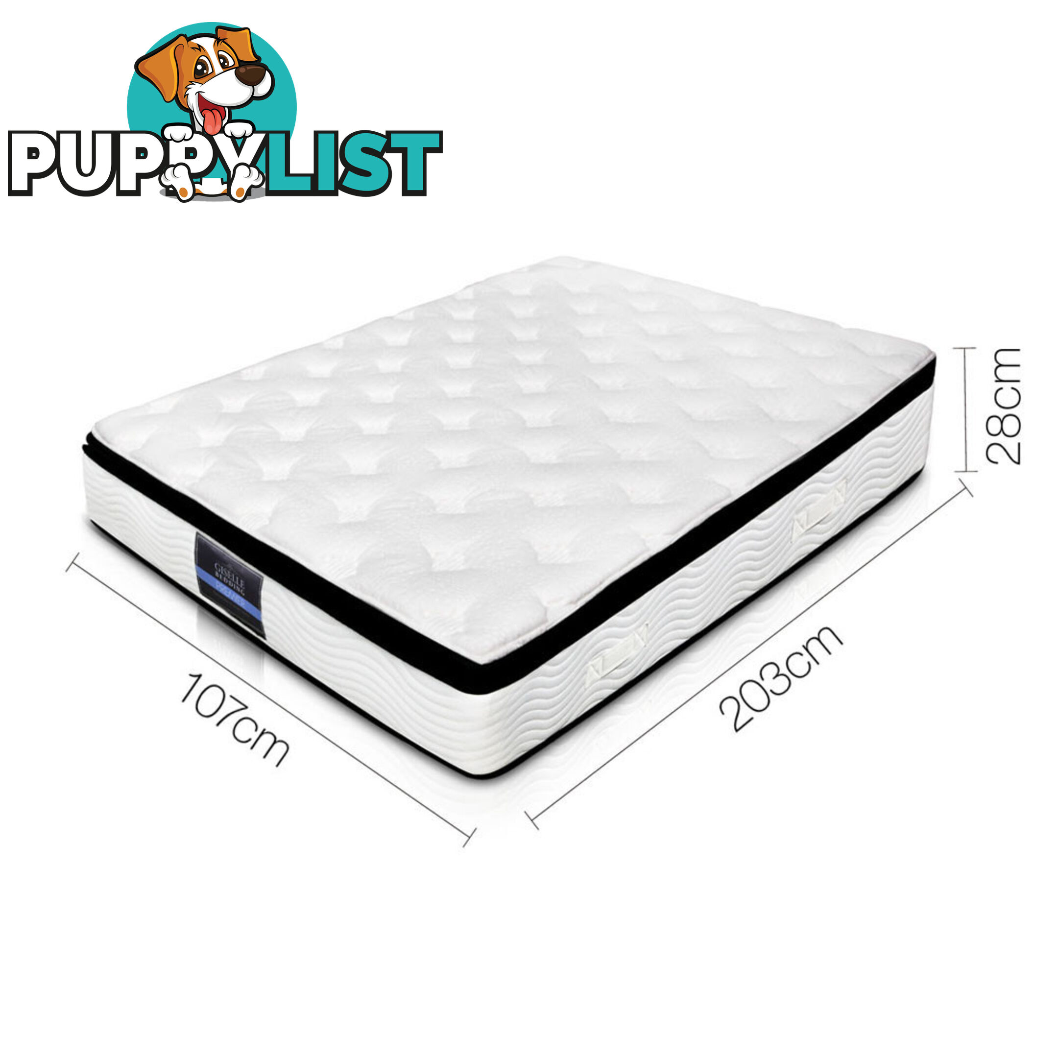 Latex Pillow Top Pocket Spring Mattress King Single