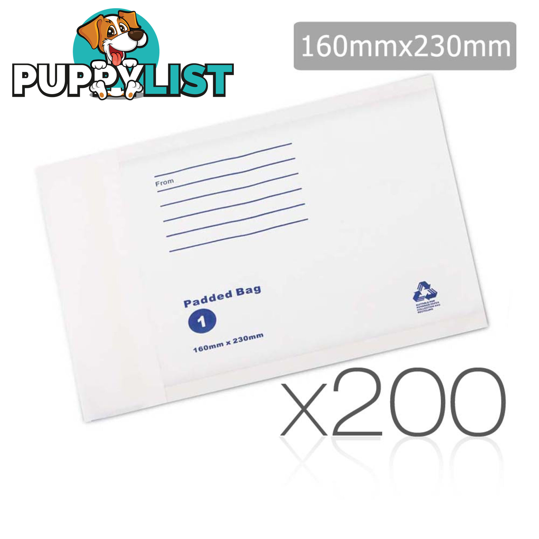 Bubble Padded Mail Envelopes 200pcs 160mm x 230mm