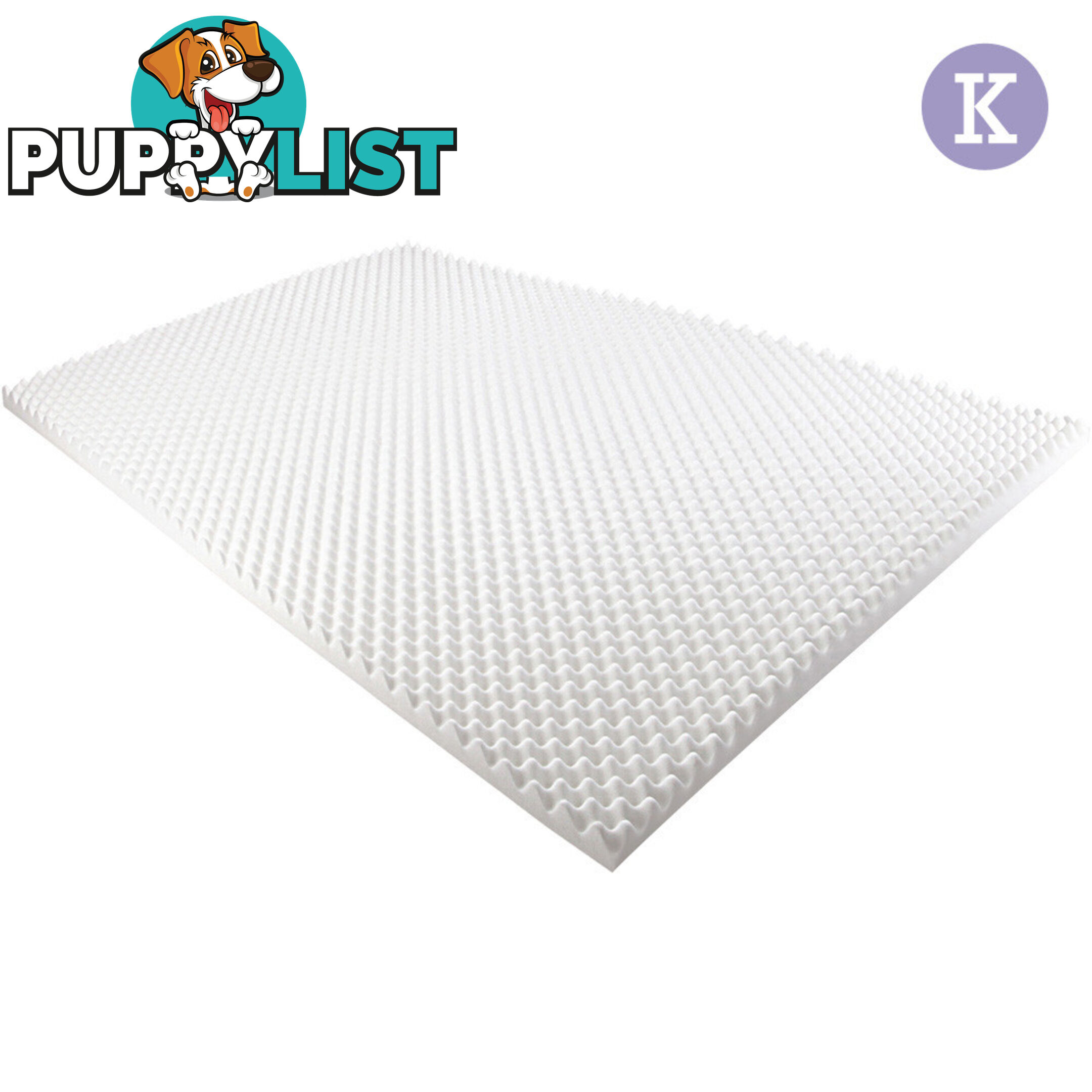 Deluxe Egg Crate Mattress Topper 5 cm Underlay Protector King