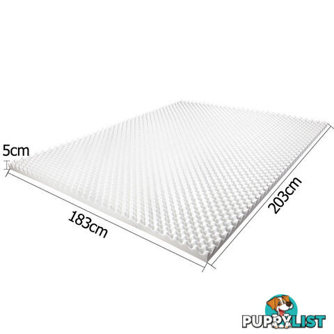 Deluxe Egg Crate Mattress Topper 5 cm Underlay Protector King