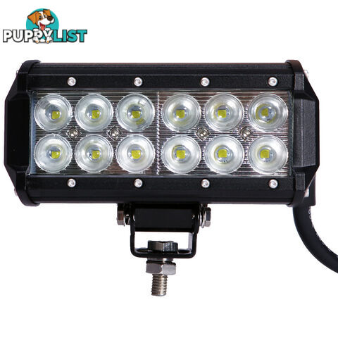 2x 7inch 60w Cree LED Light Bar Flood Beam Offroad Work SUV 4WD Lamp