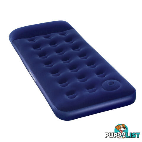 Bestway Single Inflatable Air Mattress Bed w/ Built-in Foot Pump Blue