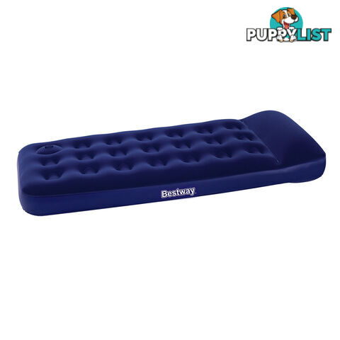 Bestway Single Inflatable Air Mattress Bed w/ Built-in Foot Pump Blue