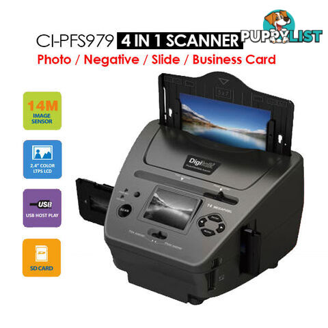 4-IN-1 Combo 14MP Photo/Film/Slide/Business card Scanner