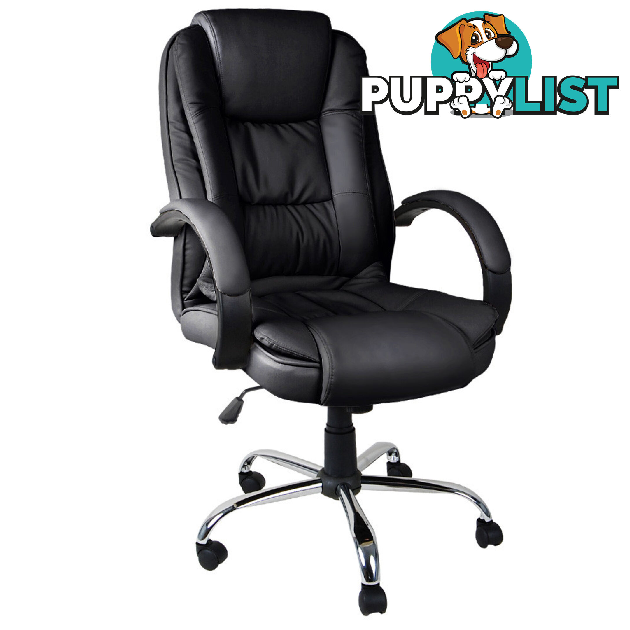 Executive PU Leather Office Computer Chair Black