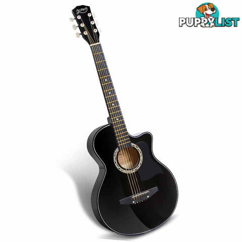 38 Inch Wooden Acoustic Guitar Black