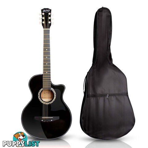 38 Inch Wooden Acoustic Guitar Black