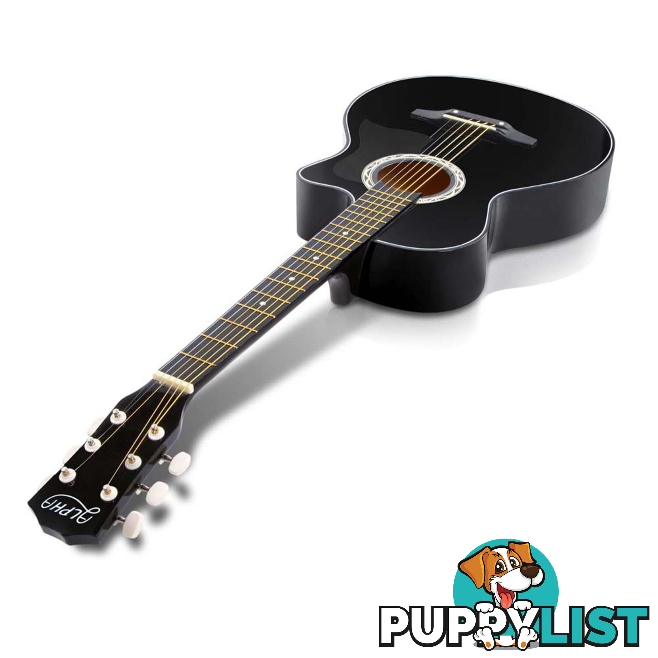 38 Inch Wooden Acoustic Guitar Black