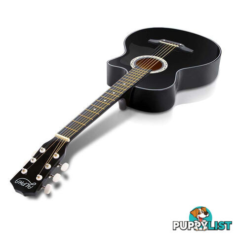 38 Inch Wooden Acoustic Guitar Black