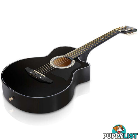 38 Inch Wooden Acoustic Guitar Black