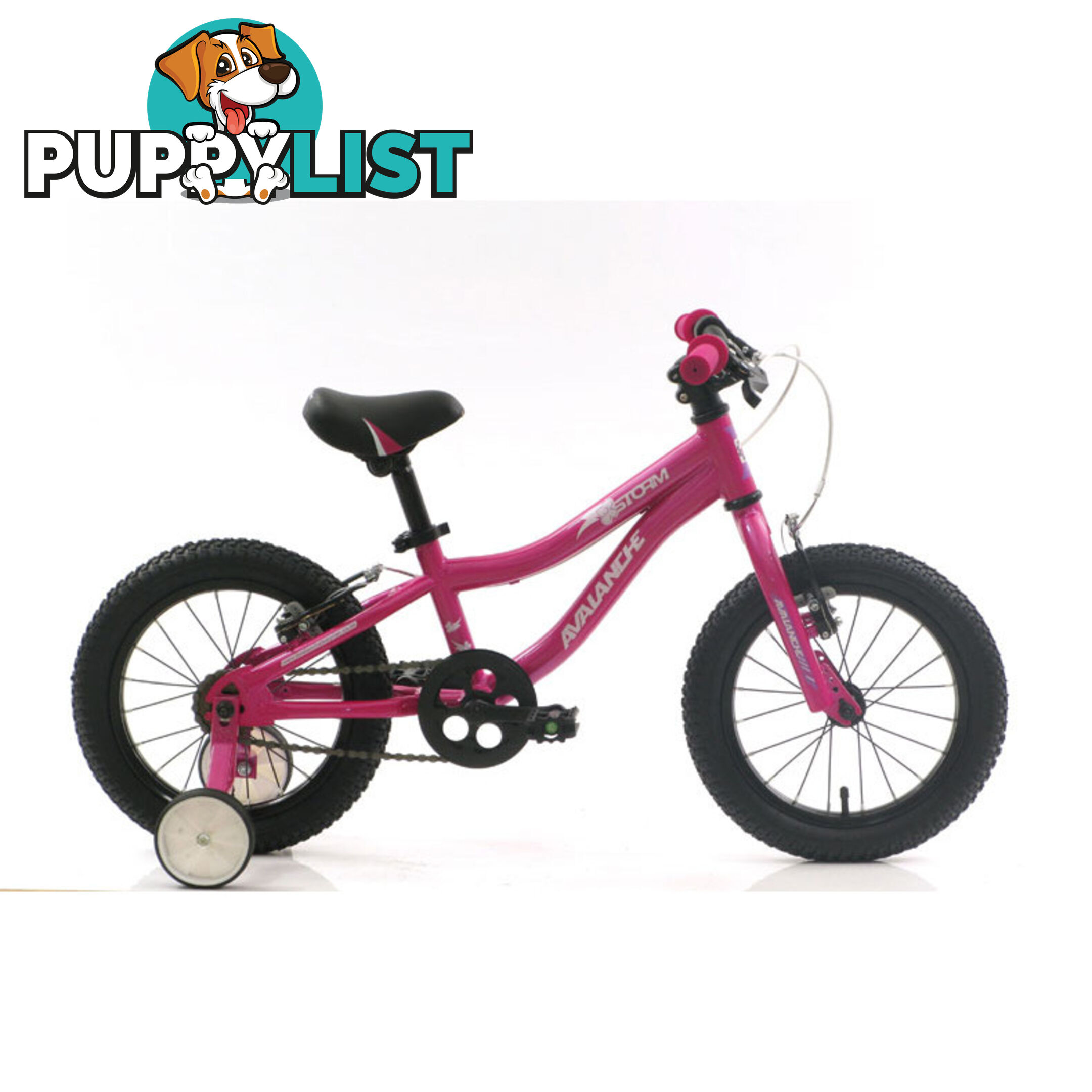 Avalanche Storm Bike 14 Girls Bicycle Pink