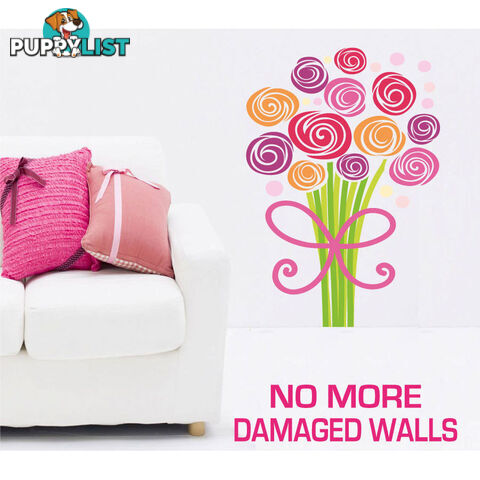 Medium Size Bouquet of Flowers Wall Stickers - Totally Movable