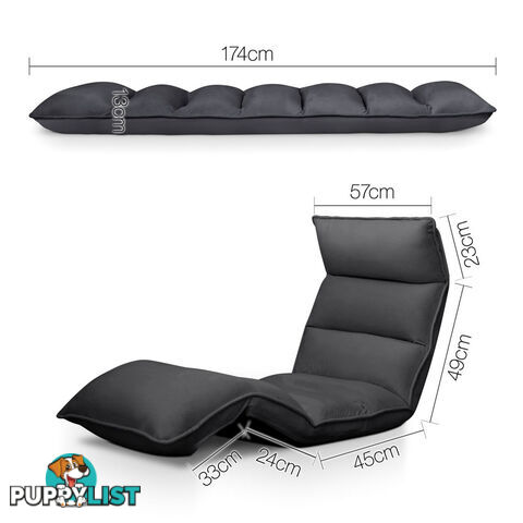 Lounge Sofa Chair - 375 Adjustable Angles  Charcoal