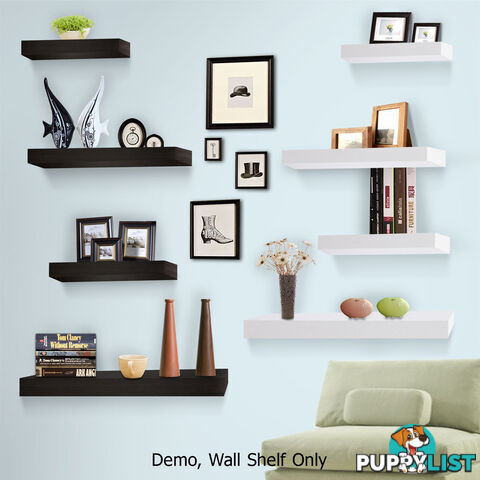 3 pcs Wall Floating Shelf Set Bookshelf Display White