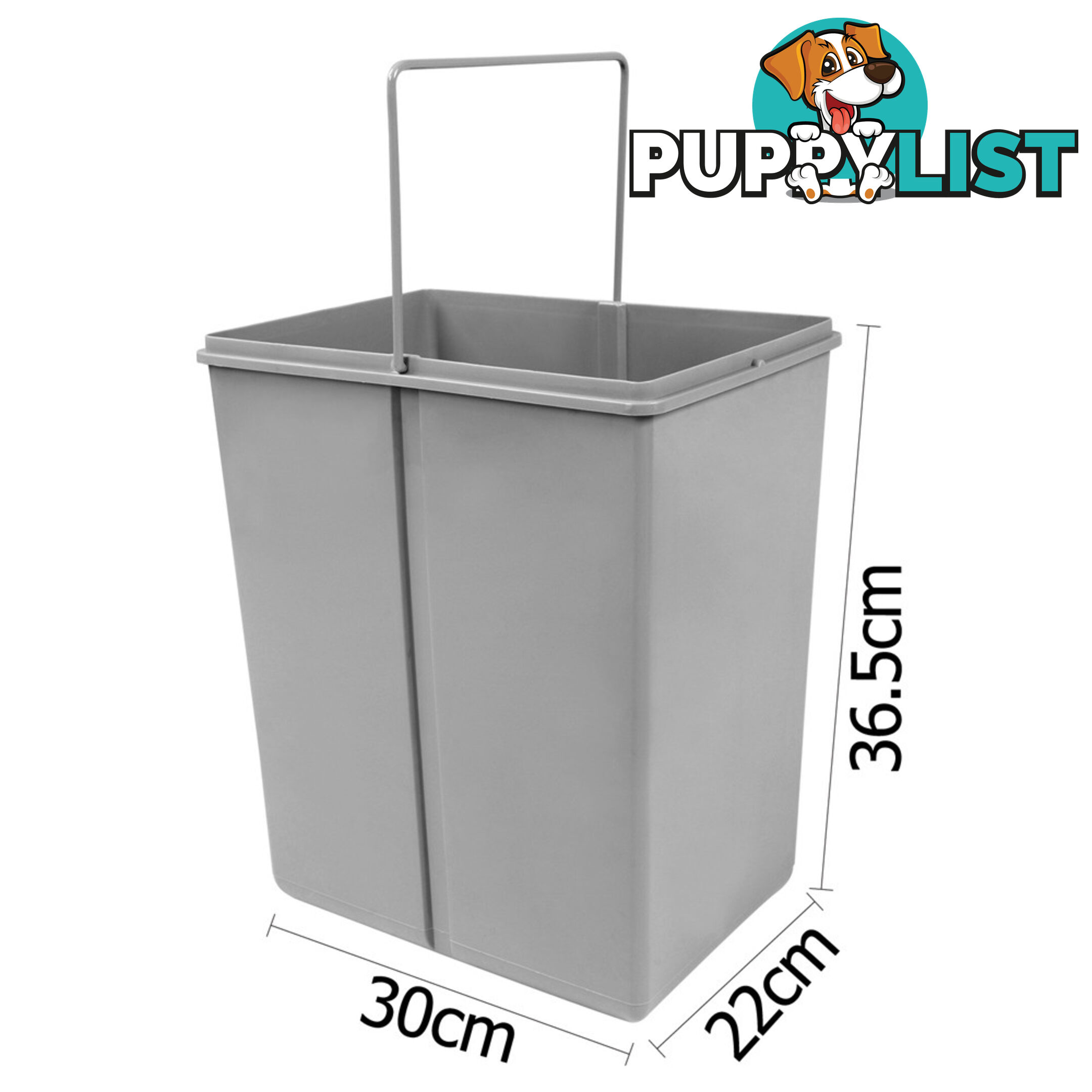 Duel Side Pull Out Rubbish Waste Basket 2 x 20L