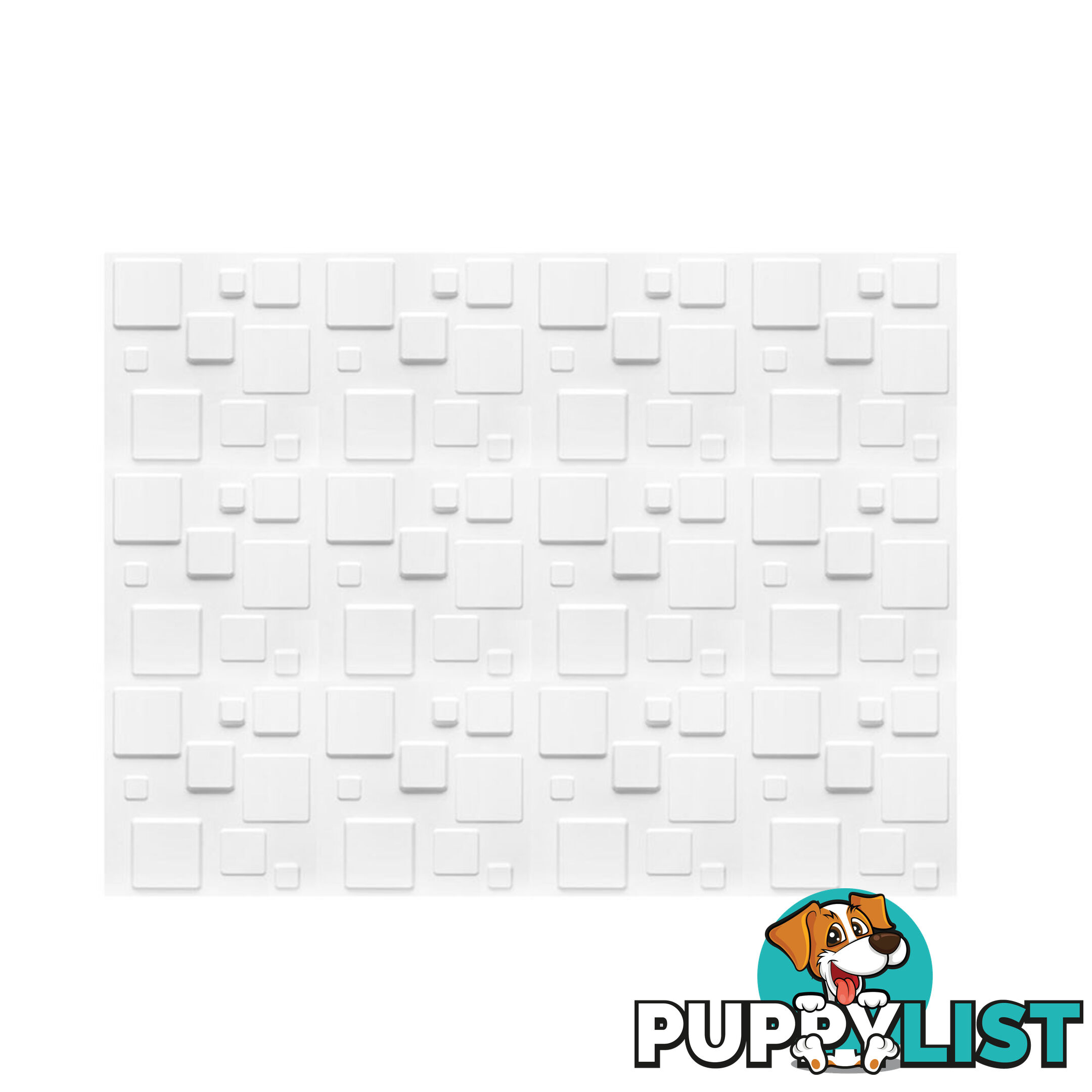 12 Pcs 3D Square Design Wall Panel