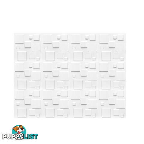 12 Pcs 3D Square Design Wall Panel