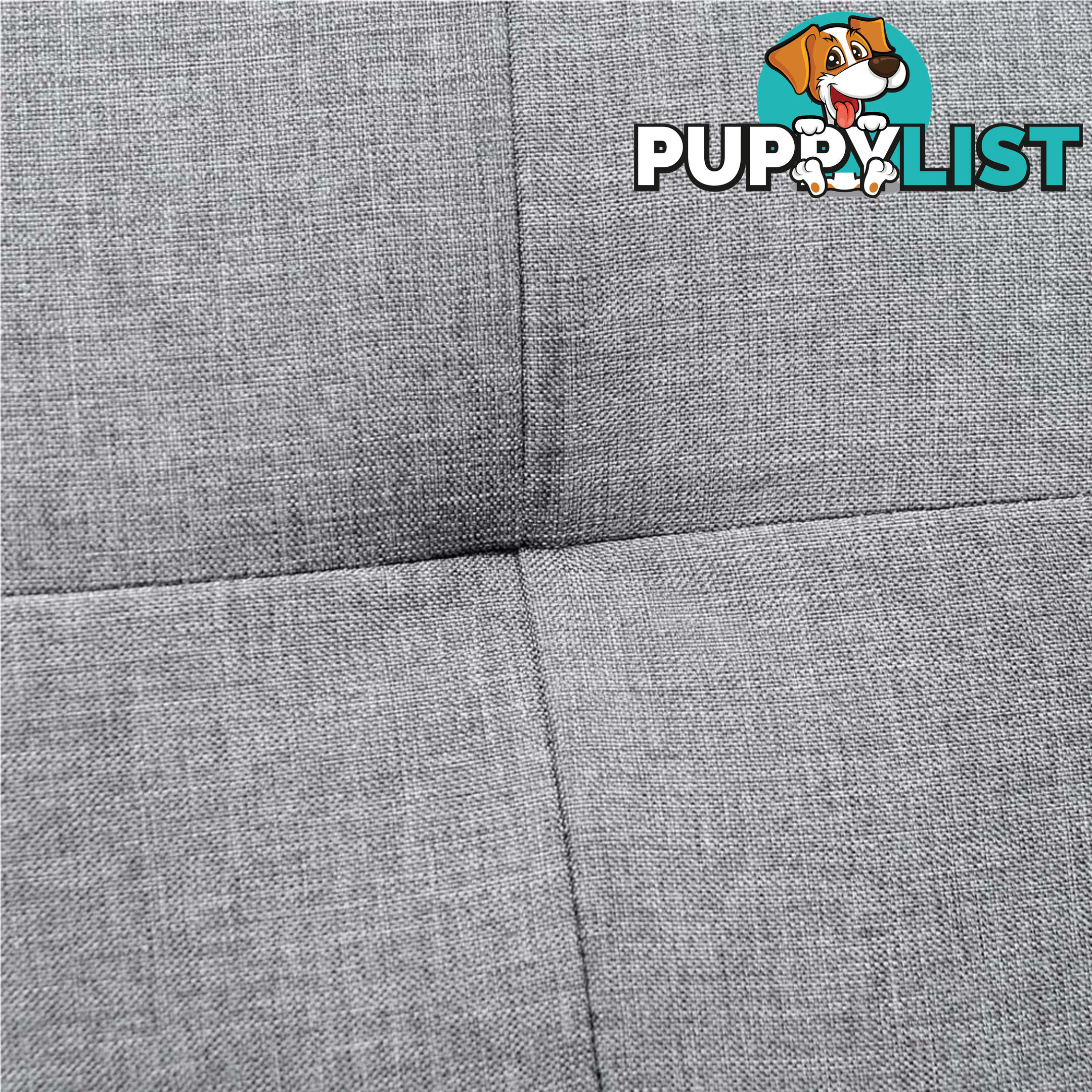 3 Seater Linen Fabric Sofa Bed w/ 2 Cup Holder Grey