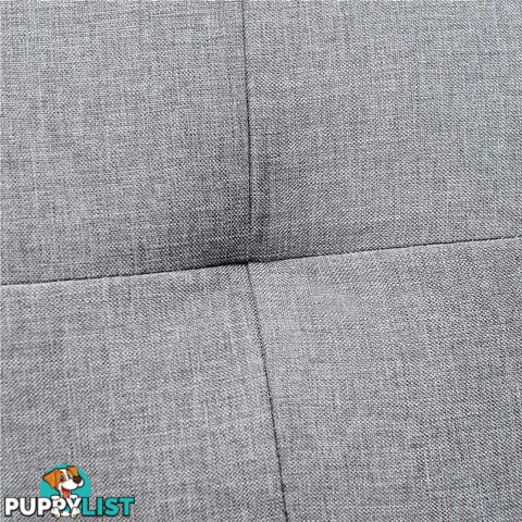 3 Seater Linen Fabric Sofa Bed w/ 2 Cup Holder Grey