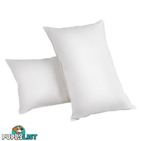 2 Pcs Duck Feathers Down Pillow w/ Bag