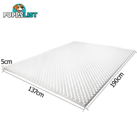 Deluxe Egg Crate Mattress Topper 5 cm Underlay Protector Double