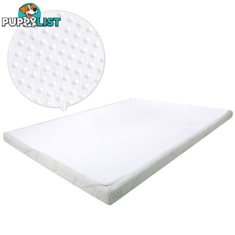 Memory Foam Mattress Topper w/ Bamboo Fabric Cover 7cm Queen