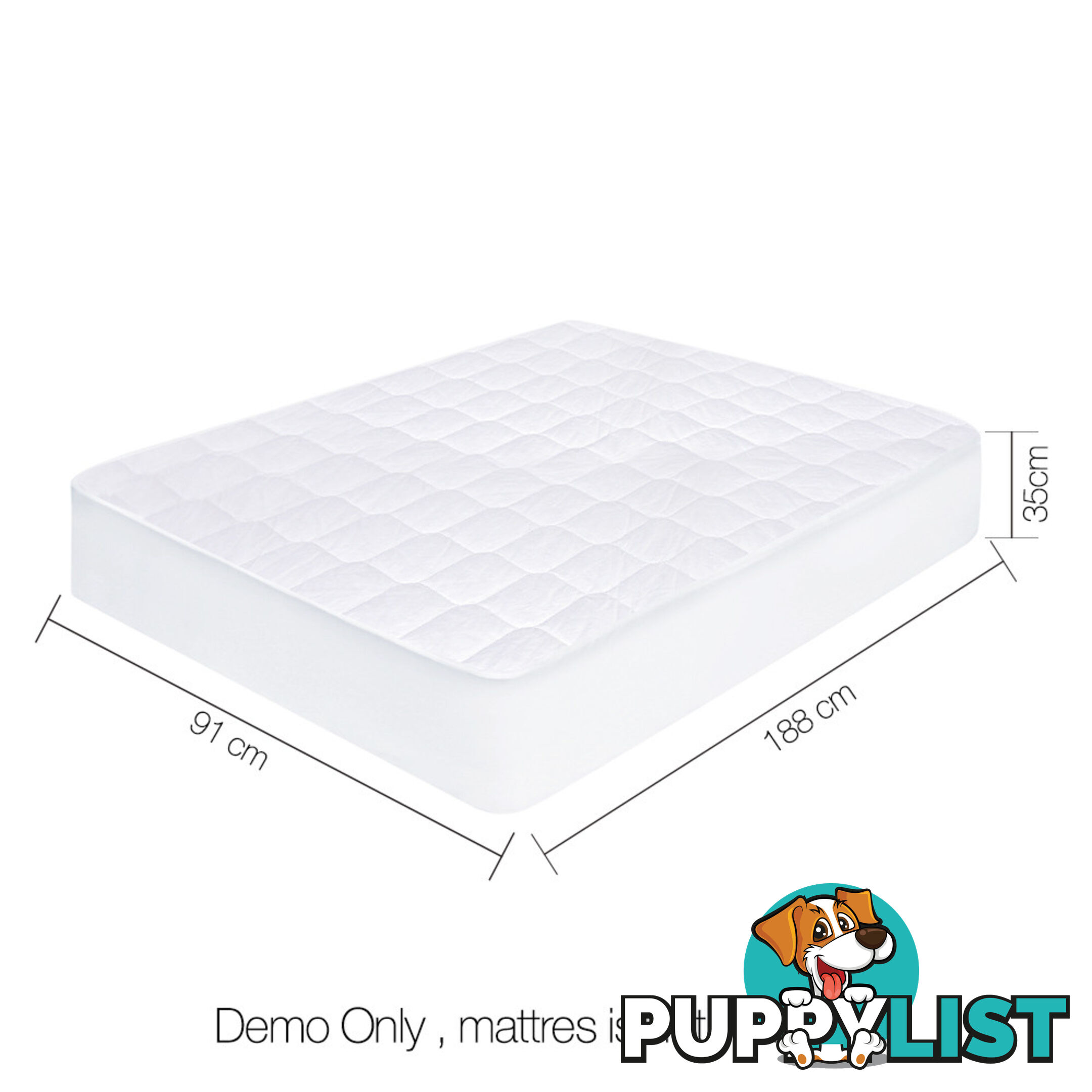 Cotton Cover Mattress Protector  Single