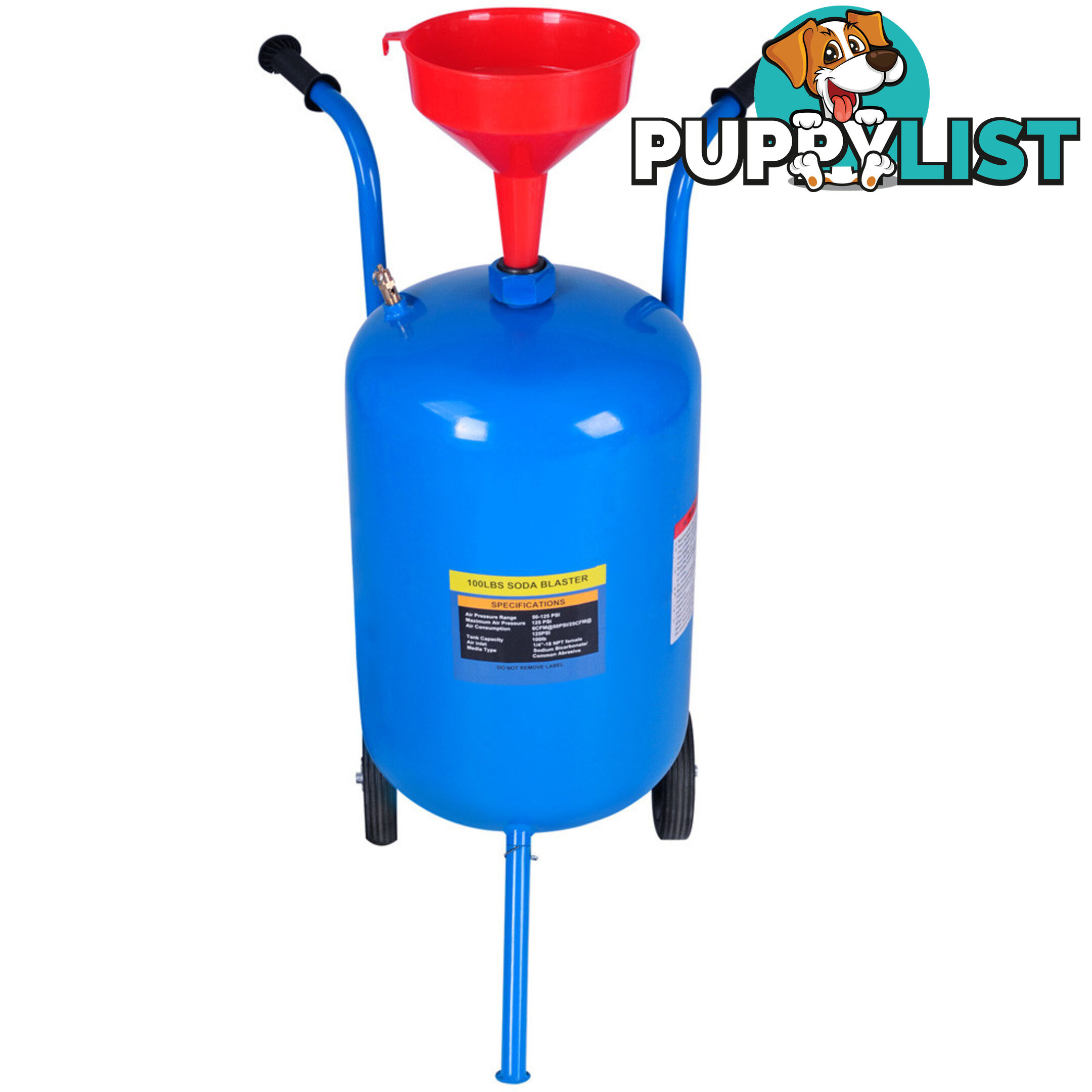 100lb Portable Soda Pressure Abrasive Upgrade Air Sandblaster