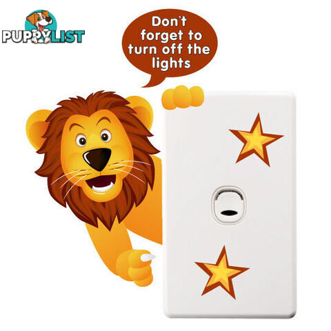 Lion Light Switch Sticker - Totally Movable