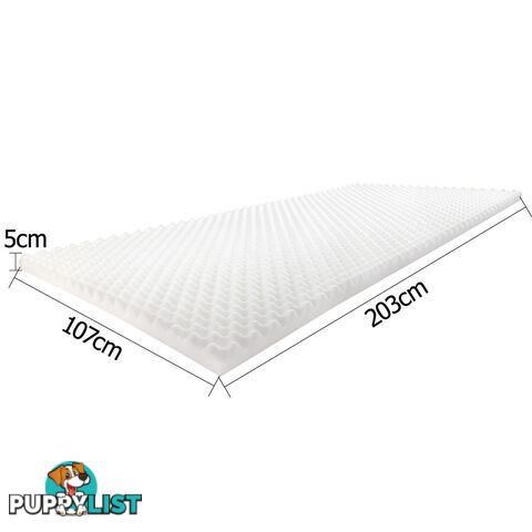 Deluxe Egg Crate Mattress Topper 5 cm Underlay Protector King Single