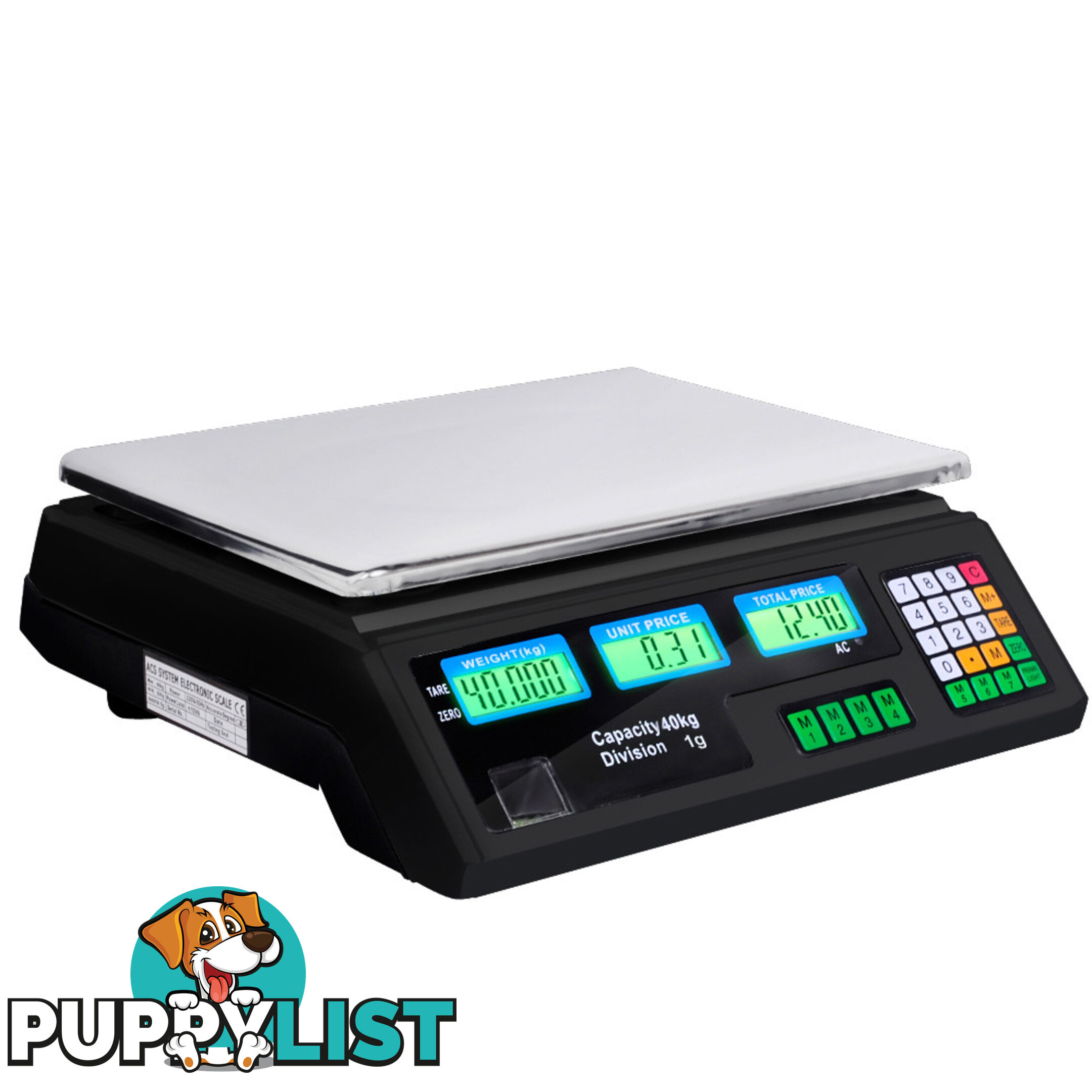 Kitchen Electronic Digital Scales 40kg  Black