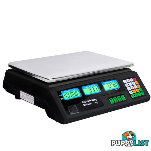 Kitchen Electronic Digital Scales 40kg  Black