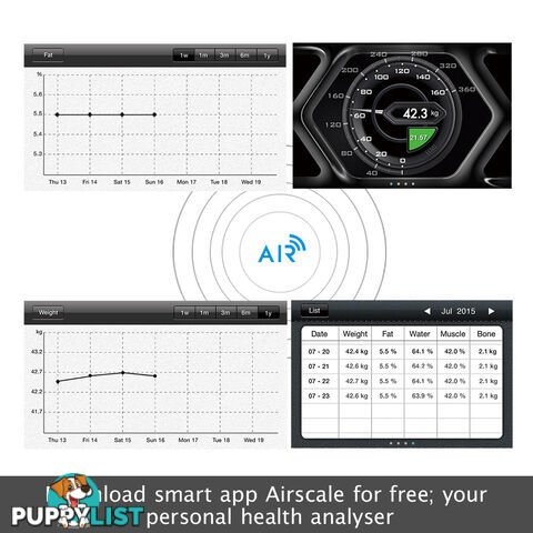 Digital Bathroom Scale w/ Wireless Bluetooth 150KG