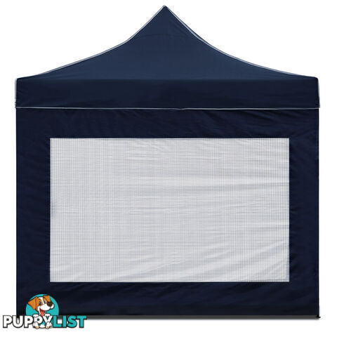 3x3 Pop Up Gazebo Hut with Sandbags Navy