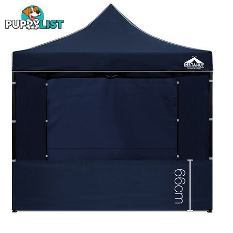 3x3 Pop Up Gazebo Hut with Sandbags Navy