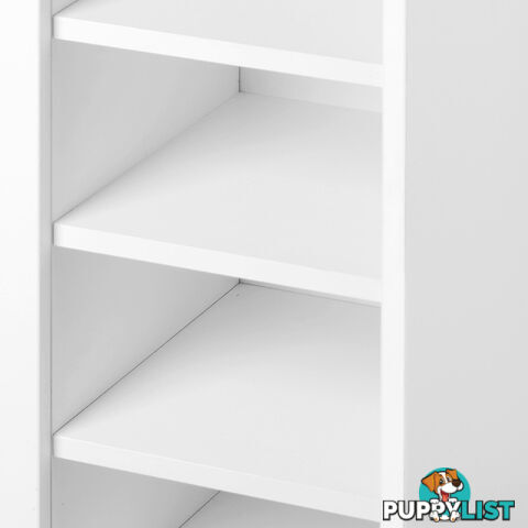 2 Doors Shoe Cabinet Storage Cupboard White