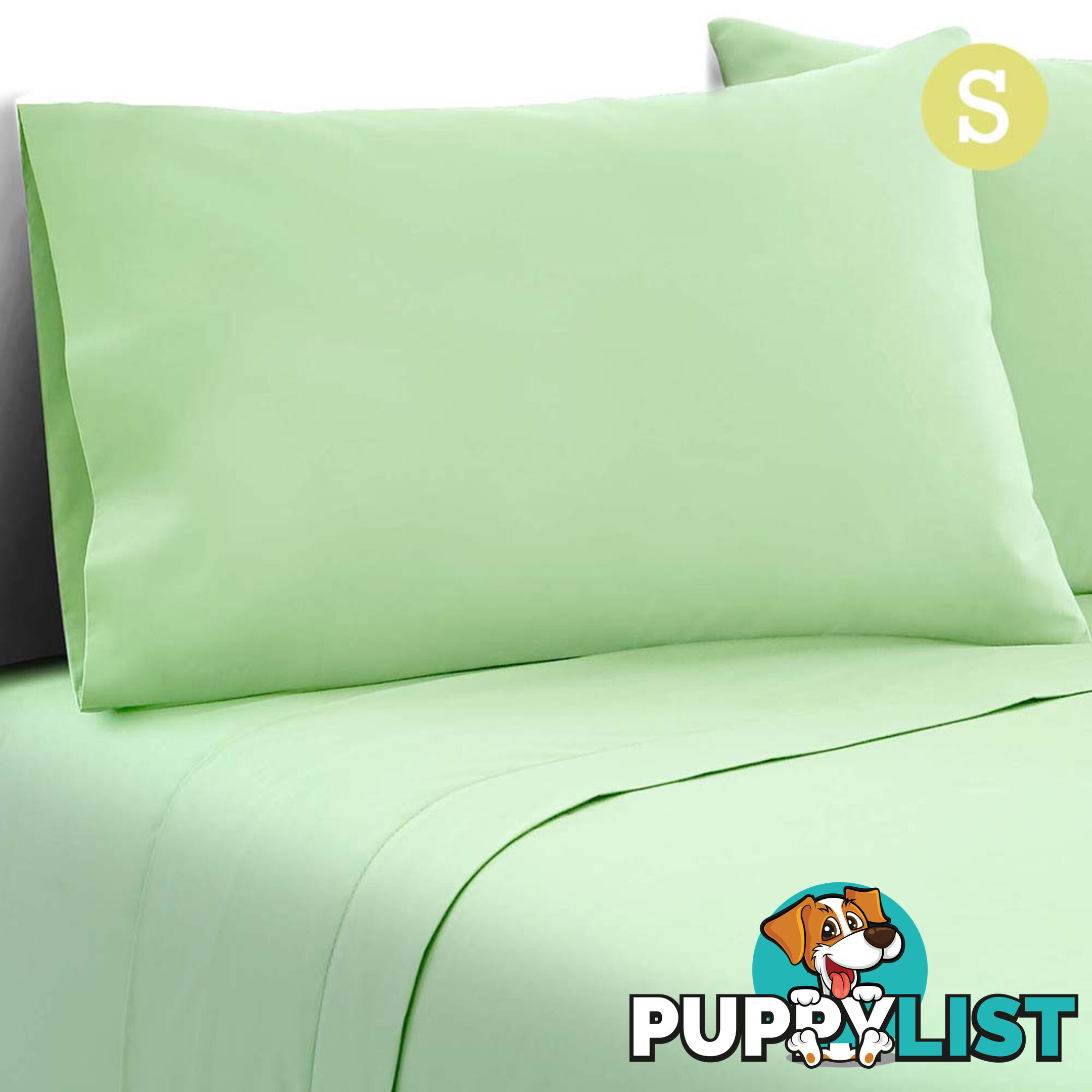 3 Piece Microfibre Sheet Set Single  Green