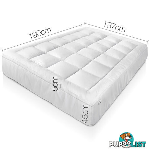 Duck Feather & Down Pillowtop Matress Topper - Double