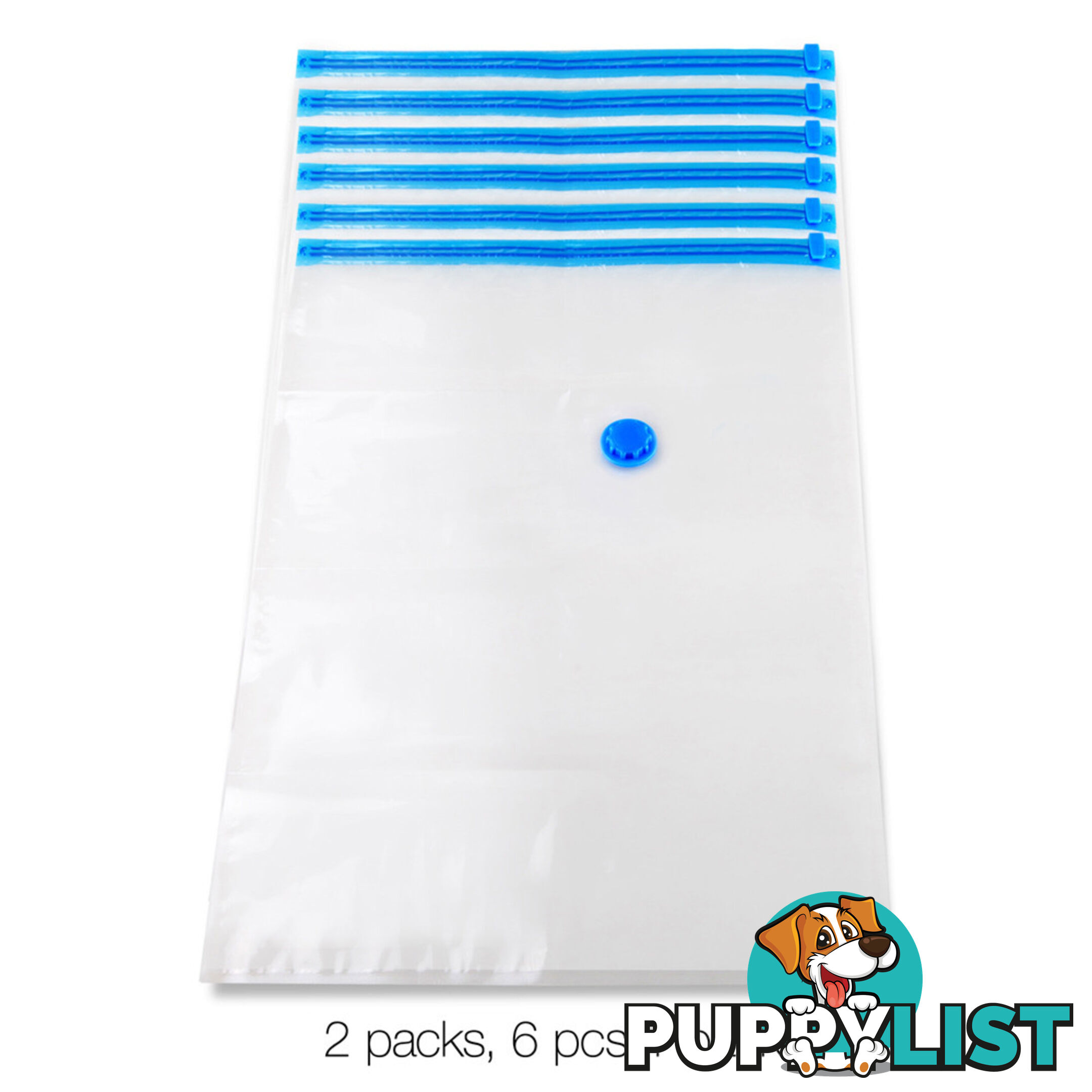 Set of 12 Vacuum Storage Bags 80 x 120cm