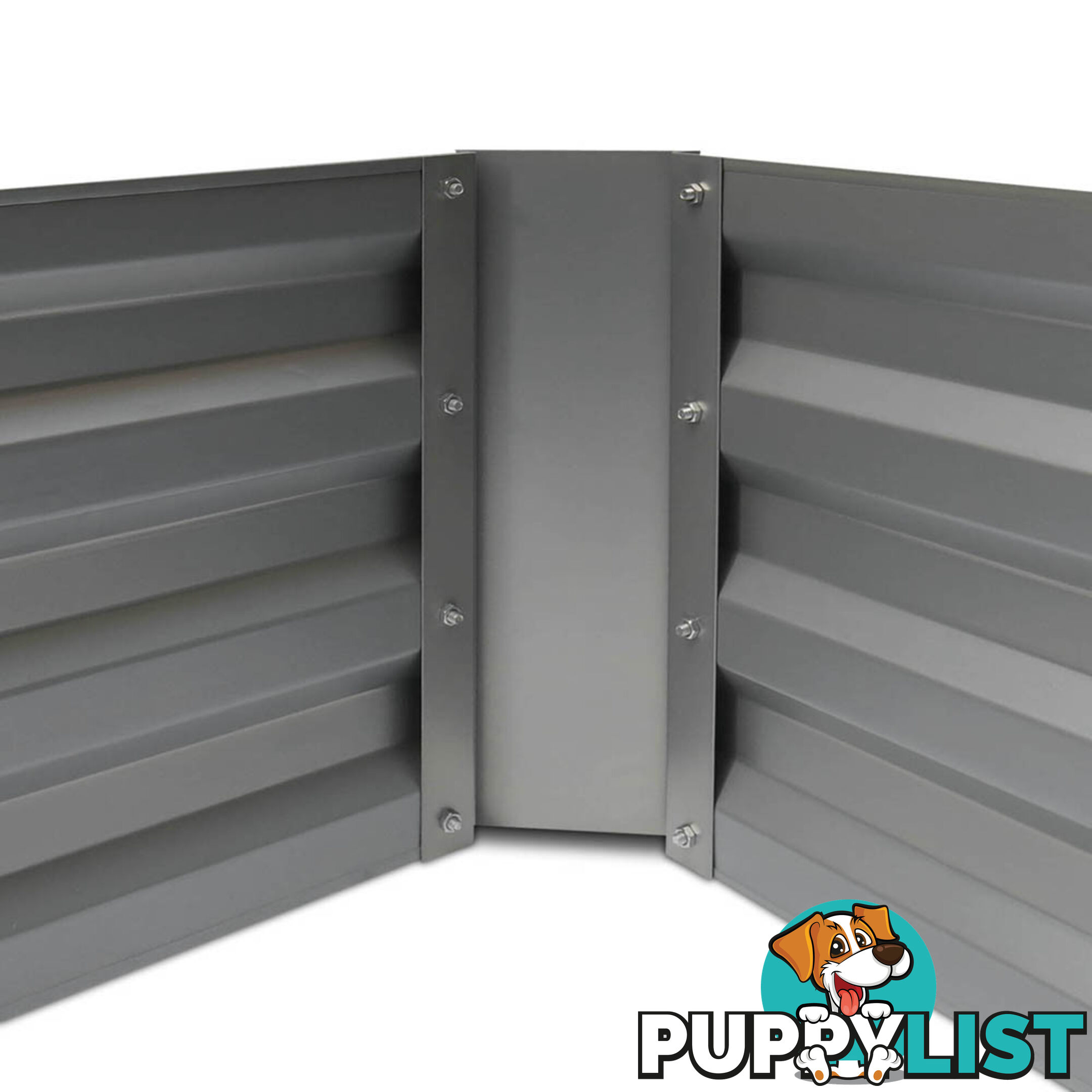 Galvanised Raised Garden Bed - 150 x 90 x 30cm - Aluminium Grey