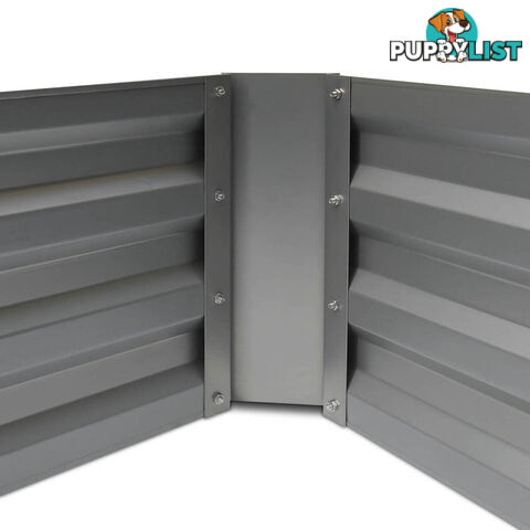 Galvanised Raised Garden Bed - 150 x 90 x 30cm - Aluminium Grey