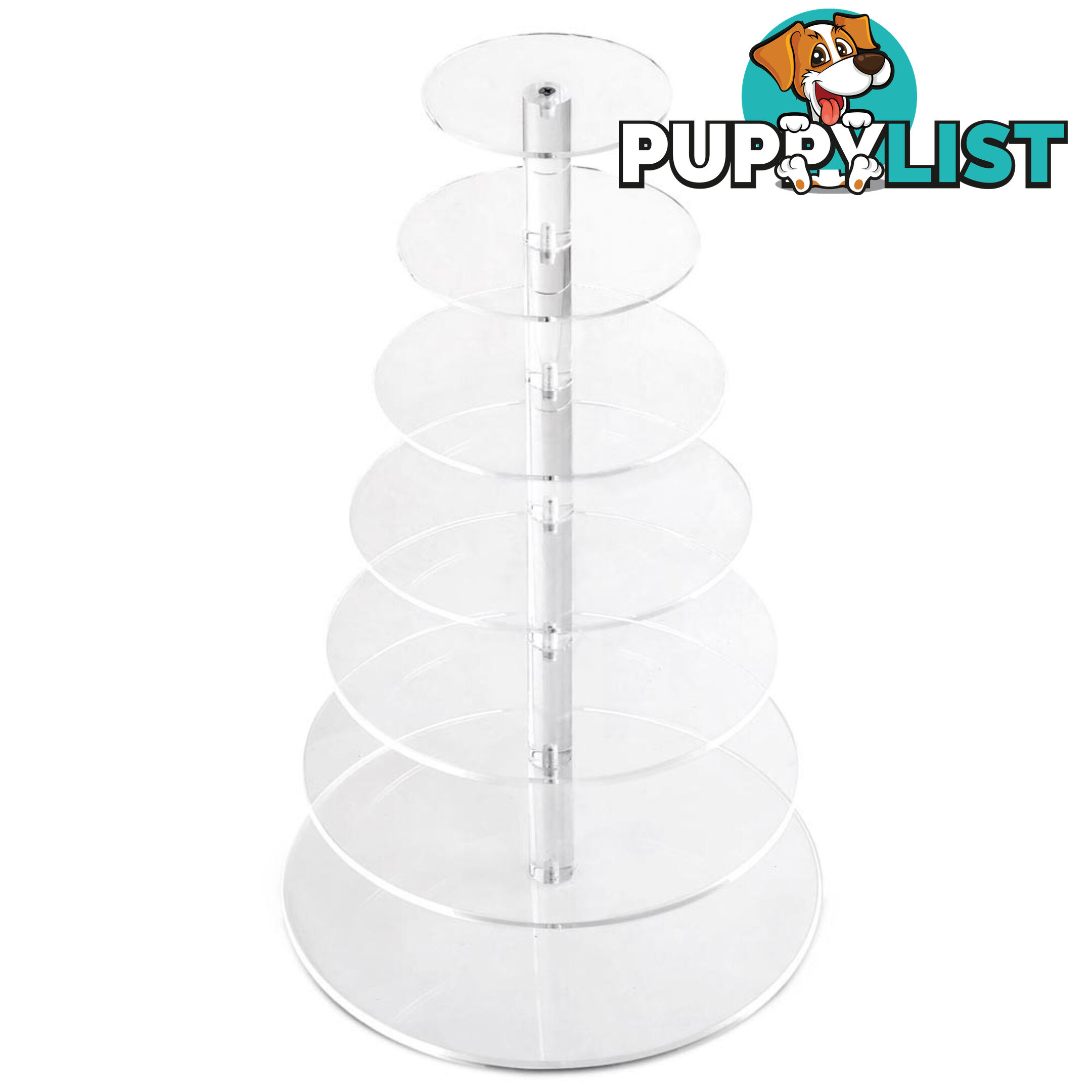 7 Tier Clear Acrylic Cake Stand 65CM