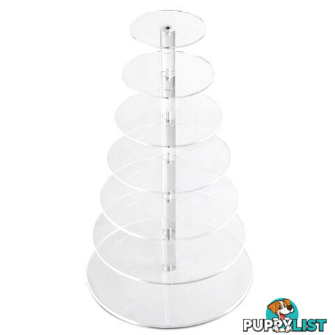 7 Tier Clear Acrylic Cake Stand 65CM