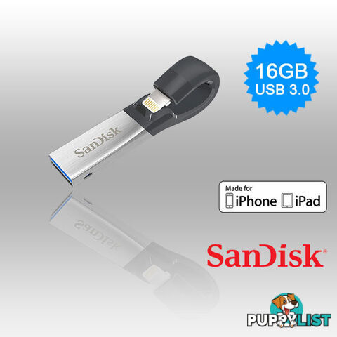 SANDISK IXPAND FLASH DRIVE SDIX30N 32GB GREY IOS USB 3.0  (SDIX30N-032G)