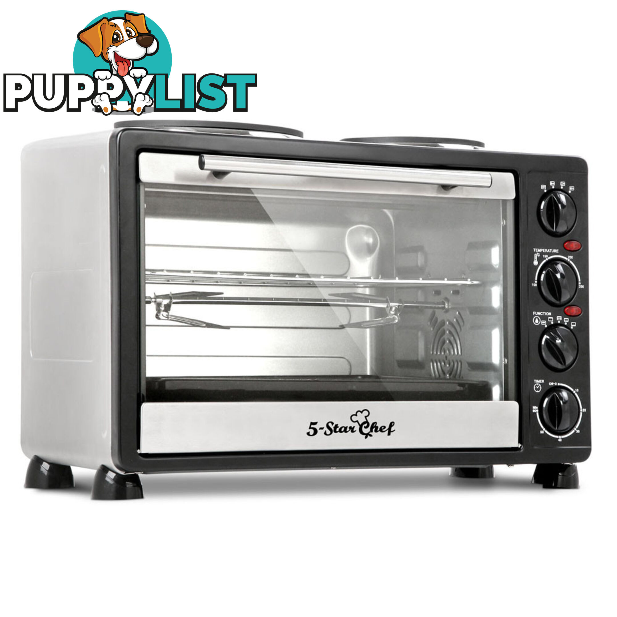 34L Benchtop Convection Oven with Twin Hot Plate