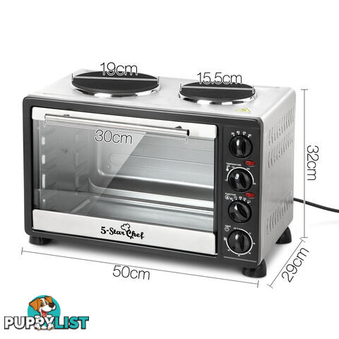 34L Benchtop Convection Oven with Twin Hot Plate